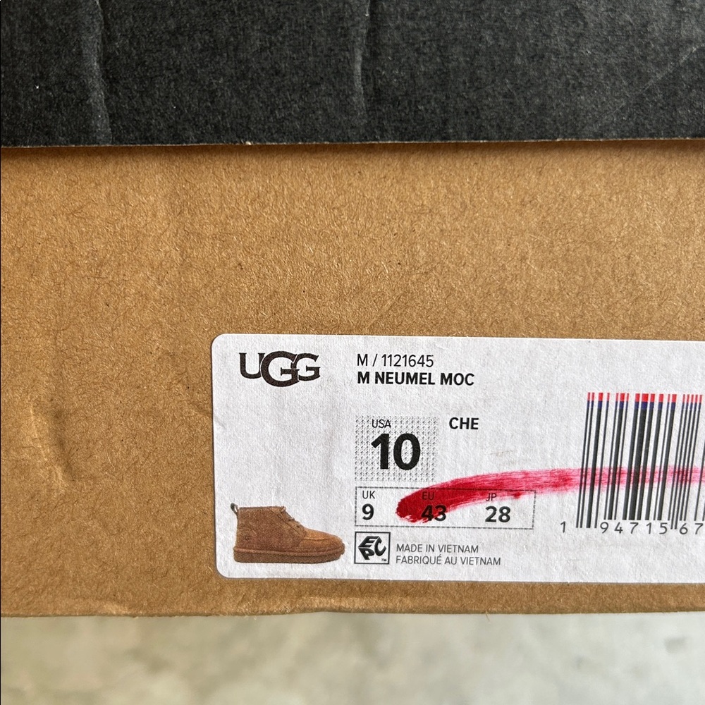 UGG Mens Neumel Boots Chestnut Size 10 Nwt - Picture 10 of 10